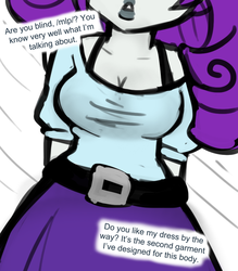 Size: 700x800 | Tagged: safe, artist:livesmutanon, rarity, comic:based anon, equestria girls, g4, /mlp/, colored, explicit source, female, solo