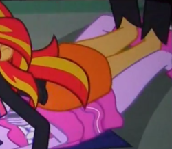 Size: 337x294 | Tagged: safe, screencap, sunset shimmer, twilight sparkle, equestria girls, g4, my little pony equestria girls, cropped, legs, out of context, pictures of legs, skirt shot