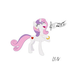 Size: 1280x1280 | Tagged: safe, artist:dsninja, sweetie belle, g4, bracelet, earring, eyes closed, music notes, necklace, older, open mouth, singing, smiling