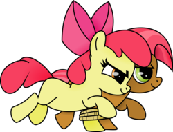 Size: 9821x7506 | Tagged: safe, artist:knoeki, apple bloom, babs seed, earth pony, pony, g4, absurd resolution, duo, female, filly, foal, seven-legged race, simple background, transparent background, vector