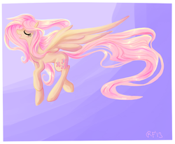 Size: 804x662 | Tagged: safe, artist:renaifoxi, fluttershy, pegasus, pony, g4, eyes closed, female, flying, mare, open mouth, solo, spread wings, wings