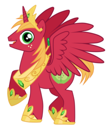 Size: 3000x3500 | Tagged: safe, artist:kitkattles, big macintosh, alicorn, pony, g4, bigmacicorn, male, princess big mac, race swap, simple background, solo, transparent background, vector