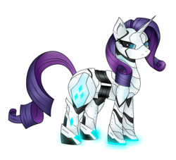 Size: 2564x2333 | Tagged: safe, artist:baroquedavid, rarity, pony, robot, robot pony, unicorn, g4, cutie mark, female, hooves, horn, mare, raribot, simple background, solo, transparent background
