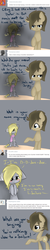 Size: 565x2850 | Tagged: safe, artist:lilliesinthegarden, derpy hooves, doctor whooves, time turner, pegasus, pony, g4, bandage, comic, ear, female, mare, nurse turner, sad, tumblr