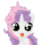 Size: 2347x2509 | Tagged: safe, artist:sharkiity, sweetie belle, pony, g4, bed mane, cute, diasweetes, female, happy, messy mane, simple background, solo, transparent background