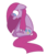 Size: 425x478 | Tagged: dead source, safe, artist:e-liisu, pinkie pie, earth pony, pony, g4, female, looking down, mare, open mouth, pinkamena diane pie, simple background, sitting, solo, thousand yard stare, transparent background