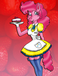 Size: 637x824 | Tagged: safe, artist:odiz, pinkie pie, earth pony, anthro, g4, female, solo