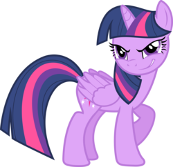 Size: 5500x5320 | Tagged: safe, artist:theshadowstone, twilight sparkle, alicorn, pony, a bird in the hoof, g4, absurd resolution, female, looking at you, mare, simple background, solo, transparent background, twilight sparkle (alicorn), vector