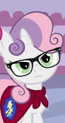 Size: 310x588 | Tagged: safe, edit, sweetie belle, g4, glasses, hipster