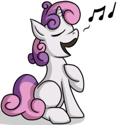 Size: 700x752 | Tagged: safe, artist:bingodingo, sweetie belle, pony, unicorn, g4, female, filly, foal, simple background, singing, solo, transparent background