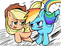 Size: 640x480 | Tagged: safe, artist:hasunoko, applejack, rainbow dash, g4, hasunoko