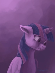 Size: 600x800 | Tagged: safe, artist:stripeysharpie, twilight sparkle, alicorn, pony, g4, female, mare, portrait, sad, solo, twilight sparkle (alicorn)