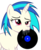 Size: 4958x6000 | Tagged: safe, artist:masem, dj pon-3, vinyl scratch, pony, unicorn, g4, absurd resolution, drool, face, faic, female, horn, mare, mouth hold, record, simple background, solo, transparent background, vector
