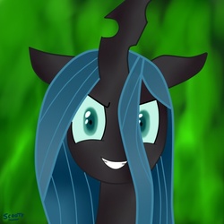 Size: 600x600 | Tagged: safe, artist:scootyloo, queen chrysalis, changeling, changeling queen, g4, female, solo