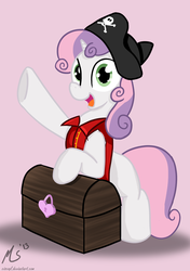 Size: 703x1000 | Tagged: safe, artist:ciscoql, sweetie belle, g4, female, pirate, solo