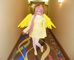 Size: 3670x3010 | Tagged: safe, artist:megelo, artist:qpupcosplay, fluttershy, human, g4, cosplay, irl, irl human, photo, solo