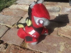 Size: 400x300 | Tagged: safe, artist:crystaltheechidna, irl, knock out, photo, plushie, ponified, transformers, transformers prime