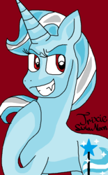 Size: 764x1236 | Tagged: safe, artist:eris172, trixie, pony, unicorn, g4, female, grin, mare, solo