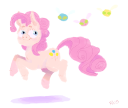 Size: 689x585 | Tagged: safe, artist:dumbpones, pinkie pie, parasprite, g4, female, solo