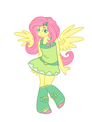 Size: 600x800 | Tagged: safe, artist:otterlore, fluttershy, equestria girls, g4, my little pony equestria girls, female, simple background, solo, white background