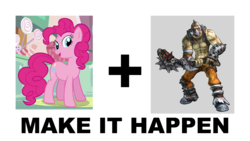 Size: 1280x720 | Tagged: safe, pinkie pie, g4, borderlands, borderlands 2, exploitable meme, krieg, make it happen, meme, meta