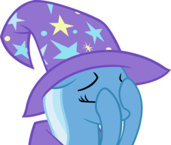 Size: 2500x2123 | Tagged: safe, artist:alexstrazse, trixie, pony, unicorn, g4, double facehoof, facehoof, female, mare, reaction image, simple background, solo, transparent background, vector