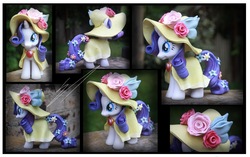 Size: 1280x802 | Tagged: safe, artist:nazegoreng, rarity, g4, clothes, customized toy, dress, hat, irl, photo, solo, toy