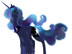 Size: 1850x1400 | Tagged: safe, artist:megalopolus, princess luna, g4, crying, female, sad, simple background, solo