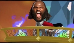 Size: 602x354 | Tagged: safe, edit, edited screencap, screencap, king sombra, g4, the crystal empire, crossover, mark henry, wwe