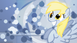 Size: 2560x1440 | Tagged: safe, artist:game-beatx14, artist:obtuselolcat, derpy hooves, pegasus, pony, g4, female, mare, solo, wallpaper