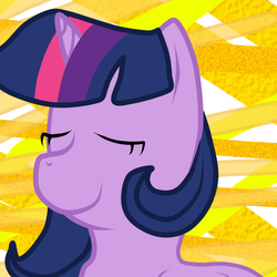 Size: 1006x1006 | Tagged: safe, artist:uvia456, twilight sparkle, alicorn, pony, g4, eyes closed, female, solo, twilight sparkle (alicorn)