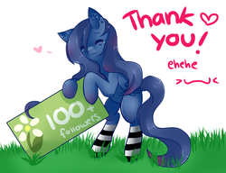 Size: 1280x983 | Tagged: safe, artist:ask-aki-pony, oc, oc only, aki, clothes, crying, heart, socks, solo, striped socks, thank you