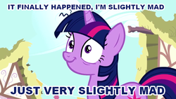 Size: 640x360 | Tagged: safe, edit, edited screencap, screencap, twilight sparkle, pony, unicorn, g4, swarm of the century, female, image macro, insanity, queen (band), solo, song reference, twilight snapple, unicorn twilight