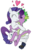 Size: 3331x5002 | Tagged: safe, artist:greenlinzerd, rarity, spike, dragon, pony, unicorn, g4, female, male, mare, marriage proposal, ring, ship:sparity, shipping, simple background, straight, transparent background