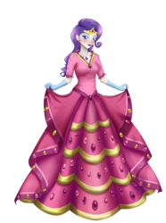 Size: 2255x3036 | Tagged: safe, artist:zeezeepearl, rarity, human, g4, clothes, dress, female, gala dress, humanized, simple background, solo, transparent background