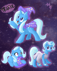 Size: 1024x1277 | Tagged: safe, artist:rastaquouere69, trixie, pony, unicorn, g4, alternate hairstyle, clothes, dress, female, mare, nom, solo