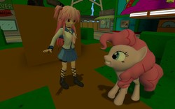 Size: 1280x800 | Tagged: safe, artist:devilnekox, pinkie pie, g4, 3d, angel beats, crossover, gmod, yui