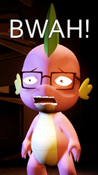 Size: 768x1366 | Tagged: safe, artist:midnightmint-1, spike, g4, 3d, bwah, crossover, glasses, gmod, hank hill, king of the hill, male, reaction image, solo