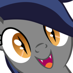 Size: 900x900 | Tagged: safe, artist:zee66, oc, oc only, oc:echo, bat pony, pony, g4, cute, hi anon, looking at you, simple background, solo, transparent background, vector