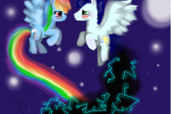 Size: 1024x676 | Tagged: safe, artist:notyouraveragebrony, rainbow dash, soarin', g4, female, male, ship:soarindash, shipping, straight