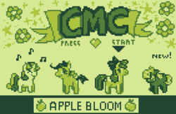 Size: 423x276 | Tagged: safe, artist:laura frick, apple bloom, babs seed, scootaloo, sweetie belle, pony, g4, cutie mark crusaders, pixel art