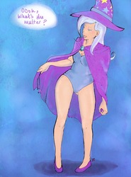 Size: 800x1081 | Tagged: safe, artist:demdoodles, trixie, human, g4, female, humanized, leotard, magician outfit, solo