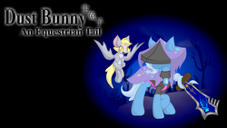 Size: 6667x3750 | Tagged: safe, derpy hooves, trixie, pegasus, pony, g4, dust: an elysian tail, female, mare, parody