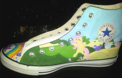 Size: 600x382 | Tagged: safe, artist:gamergirl84244, fluttershy, sheep, g4, converse, photo, shoes