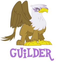 Size: 2681x2811 | Tagged: safe, artist:trotsworth, gilda, griffon, g4, beak, eyebrows, feather, guilder, leonine tail, rule 63, simple background, smiling, smirk, solo, transparent background, vector, wings