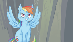 Size: 724x419 | Tagged: safe, artist:bikkisu, rainbow dash, g4, chest fluff, female, solo