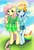 Size: 1377x2033 | Tagged: safe, artist:corelle-vairel, fluttershy, rainbow dash, anthro, unguligrade anthro, g4, human facial structure