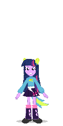 Size: 300x600 | Tagged: safe, artist:negasun, twilight sparkle, equestria girls, g4, animated, boots, excited, female, grin, happy, heart, helping twilight win the crown, jumping, open mouth, shoes, simple background, solo, squatting, transparent background