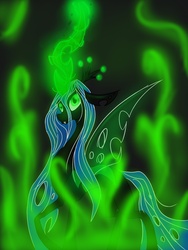 Size: 1536x2048 | Tagged: dead source, safe, artist:nebula-the-dark, queen chrysalis, changeling, changeling queen, g4, female, solo