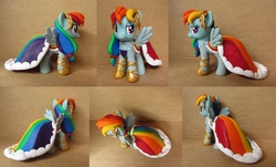 Size: 1280x774 | Tagged: safe, artist:atelok, rainbow dash, g4, clothes, customized toy, dress, gala dress